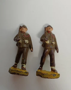Konvolut 2 Soldaten aus Verbundwerkstoff 55mm 1939/1945 - Bild 1 von 7