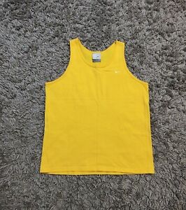 2000s NIKE Small Swoosh Tank Top Embroidered T Shirt Y2K 00s Made in USA Sz. M