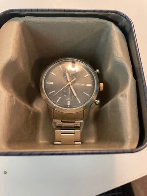 Reloj de moda de cuarzo de acero inoxidable plateado Fossil Townsman FS5407 para hombre Foto 1 de 2