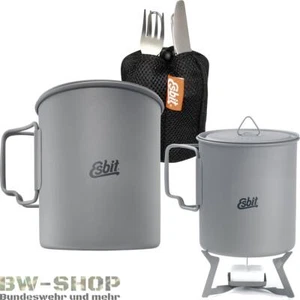 ESBIT TITAN TOPF + DECKEL 750 ML OUTDOOR GESCHIRR BW KOCHGESCHIRR ESSGESCHIRR - Bild 1 von 1
