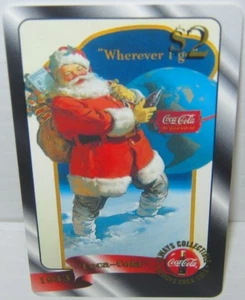 RARE GOLD $2 Parallel chase Coca Cola Phone Card #17 Sprint US 1996 COKE Santa - Bild 1 von 2