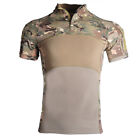 Army Tactical Mens Combat T-Shirt Short Sleeve Casual Pullover Shirt Camo Hiking
