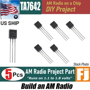 5pcs TA7642 Single Chip AM Radio IC DIY Project Part TO-92 IC | US Ship - Picture 1 of 6