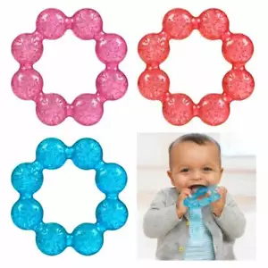 1 Pc Baby Teething Ring Water Teether Chewing Toy Bpa Free Soothing Gums - Picture 1 of 1