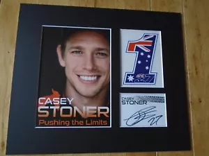 Autógrafo auténtico genuino firmado Casey Stoner Moto GP - UACC/AFTAL. - Imagen 1 de 2