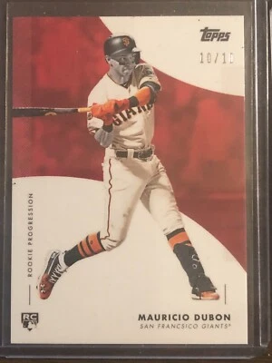 2020 Topps Rookie Progression #13A Mauricio Dubon San Francisco Giants RC 10/10 - Image 1 of 2