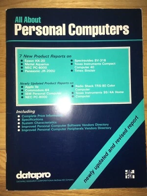 Data Pro Manual On Status of Personal Computers As Of 1983 - Image 1 of 2