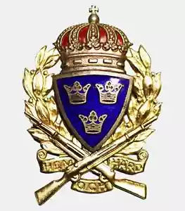 1951 Swedish Gilded Silver “Home and Hearth” Military Shooting Badge - 1st Class - Picture 1 of 4