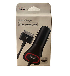 NEW Verizon MFI Apple Certified 30-Pin Vehicle Car Charger for iPhone 3 4 4S