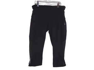 Lululemon women's size 8 Black Mesh Side Fitted Cropped Leggings - Picture 1 of 5