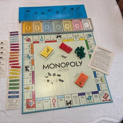 Vintage 1970's Monopoly Parker Brothers Game All Original - Image 1 of 4