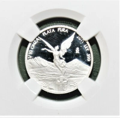 S1 - Mexico 1/10 Onza 2011 NGC PF-69 Ultra Cameo Silver Coin - Winged Victory - Image 1 of 4