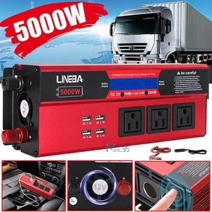 5000W Car Power Inverter 12V to 110V DC to AC Converter for Vehicles RV Truck - Picture 1 of 32