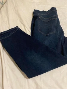 Neu mit Etikett Madewell Damen-Skinny-Jeans Übergröße dunkelblau Pull-On Größe 22W A6 - Bild 1 von 9