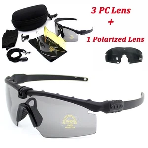 Outdoor Military Tactical Glasses Uv400 Protective Glasses Air Gun Shooting Safe - Picture 1 of 14