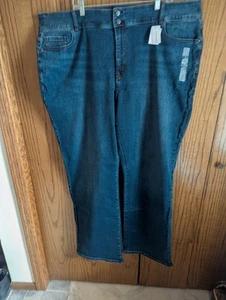 Neu mit Etikett Lane Bryant 28 extra lange Bootcut-Jeans mit hohem Bund - Bild 1 von 7