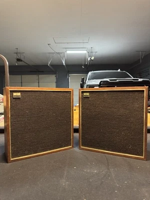 Juego de 2 Altavoces Estéreo Audio Zenith C585W De Colección Madera 12" X 12" Sin Probar Foto 1 de 4