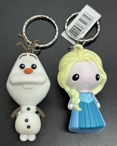 Lot of 2 Frozen ELSA and OLAF Disney Monogram Figural Keyrings Series 2 2015 - Picture 1 of 3