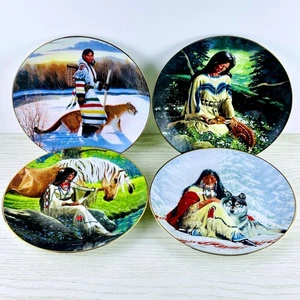 Hamilton Collection David Wright Native American Princess Plates - Set of 4 - Picture 1 of 10