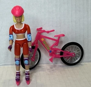 VTG 1999 Lanard WOW Action Girls In-Line Skater Katie Lane Figure & Pink Bike - Picture 1 of 3