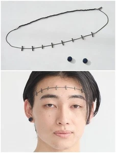 Jujutsu Kaisen Suguru Geto Style Accessory Set Band Earrings Unisex Cosplay - Picture 1 of 10
