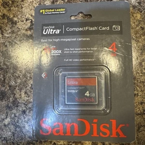 SanDisk Ultra 4GB Compact Flash CF Card (SDCFH-004G-A11) Brand New Sealed 200x  - Picture 1 of 5
