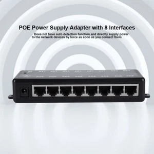 8 Port PoE-Injektor Netzteil Adapter Ethernet Switch für IP Kamera DC12V-48V - Bild 1 von 10