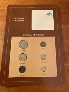 Coin Sets of All Nations Norway UNC 50 Ore 10 Kroner 1984 10 Ore 1,5 Kroner 1982 - Picture 1 of 5
