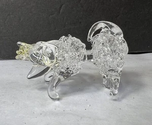 Poodle Dog Spun Glass Figurine Miniature - Picture 1 of 4