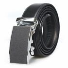 1pc Automatic Buckle Metal Belts 90cm-130cm Cowskin Leather Strap Belt Men Fashi