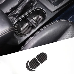 Soft Carbon Fiber Water Cup Holder Mat Cover Trim For Subaru Forester 2013-2018 - Picture 1 of 15