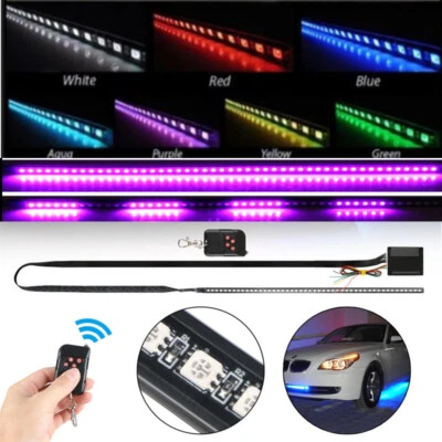 MUCH 22 inch 7Color 48 LED RGB Scanner Flash Car Strobe Knight Rider Set Light Strip