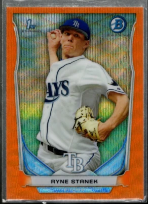 A7638- 2014 Bowman Chrome Prospects Orange Wave Refractors #BCP84 Ryne Stanek - Image 1 of 2