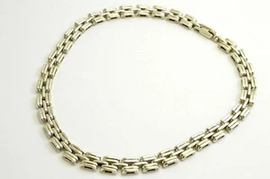Collar Gargantilla de Cadena de Plata Esterlina Taxco 16,5""/42 cm, 99 gramos - Imagen 1 de 12