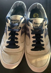 Womens Saucony Jazz Shoes Size 9 Light Gray Blue Red - Picture 1 of 4