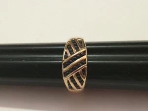Vintage 14K Channel Set Sapphires 14K Gold Ladies Ring Size 7 - Picture 1 of 9