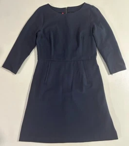 Abito Spanx The Perfect A-line manica 3/4 ponte blu navy medio vendita al dettaglio $168 - Foto 1 di 10