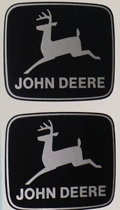 JOHN DEERE 3 inch wide 2-legged Silver Deer DECALS Tractor Computer Cut J1953 - Picture 1 of 1