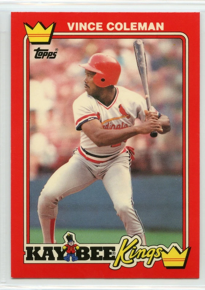 1990 Topps KayBee Baseball Kings - #7 - Vince Coleman - St. Louis Cardinals - Image 1 of 1
