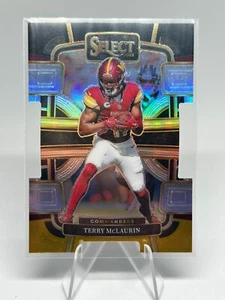 2023 Panini Select Terry McLaurin - Black and Gold Prizm Die Cut - Picture 1 of 2
