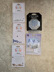 Lote de cristales de hierro SWAROVSKI + elementos + espaciadores de cristal verde azulado - Imagen 1 de 5