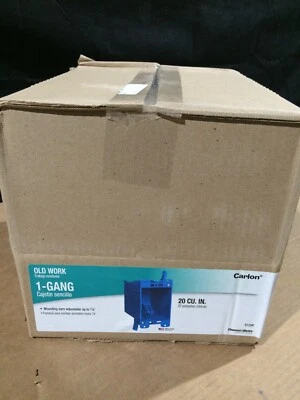 Caja de salida de PVC azul trabajo antiguo 50 Carlon/ABB B114R de una sola banda Foto 1 de 4