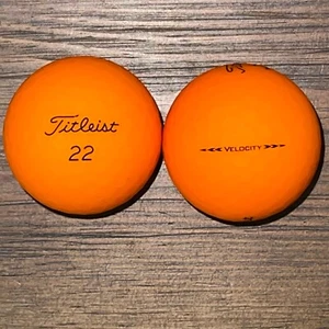 24 Matte Orange Titleist Velocity Used Golf Balls - 4A/5A Grades AAAA / AAAAA - Picture 1 of 7