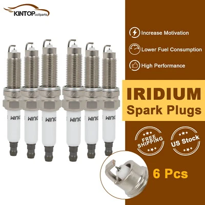 6x Iridium & Platinum Spark Plug For Porsche Cayenne 2011-2014 2016-2018 V6 3.6L - image 1 of 4