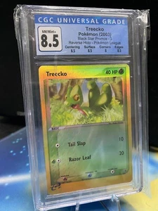 CGC 8.5 NM-MINT+ Treecko 003 REVERSE HOLO Black Star League PROMO Pokemon Card - Picture 1 of 2