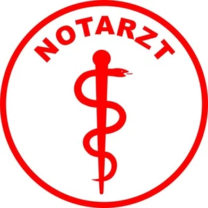 Aufkleber Notarzt mit Äskulapstab - Picture 1 of 3