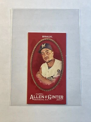 Ryan Braun 2017 Topps Allen & Ginter RARE Red MINI SP Variation #ed /5 Brewers  - Image 1 of 2