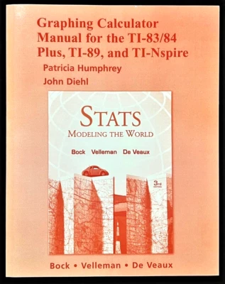 STATS: Modeling the World - GRAPHING CALCULATOR MANUAL for TI and TI Plus Models - Image 1 of 4