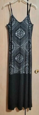 Maxi Vestido ANA New Approach Sin Mangas Pura Ilusión Geométrico Negro Blanco S Foto 1 de 4