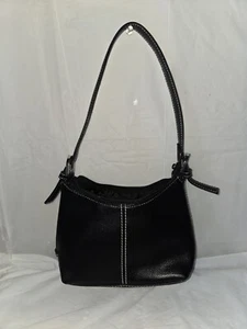 Nine & Co Pebbled Leder Handtasche Schultertasche mit Top Henkel. Top. - Bild 1 von 12